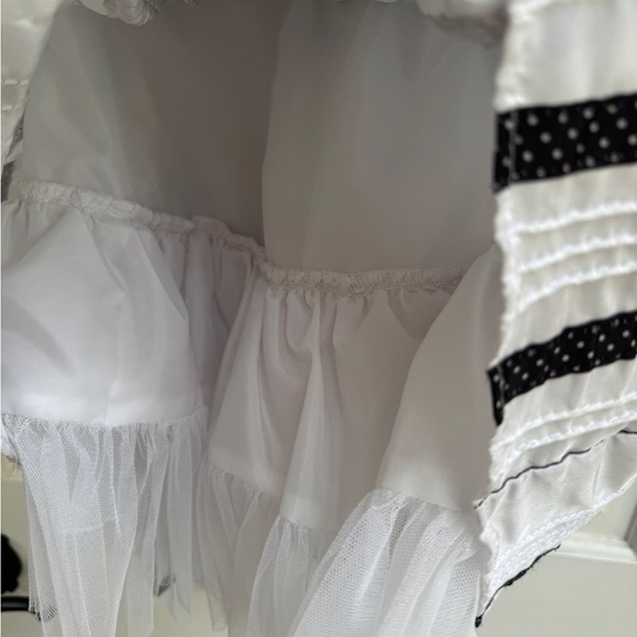 NWOT Jona Michelle 3T Girls Black and White Stripe Formal Sleeveless Dress - Picture 4 of 6